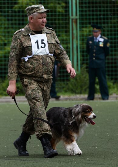 Dog handler competition in Vladivostok