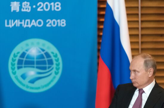 President Vladimir Putin at SCO Summit in China
