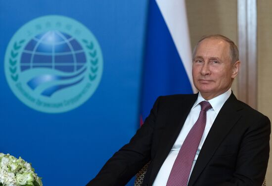 President Vladimir Putin at SCO Summit in China