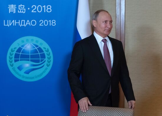 President Vladimir Putin at SCO Summit in China