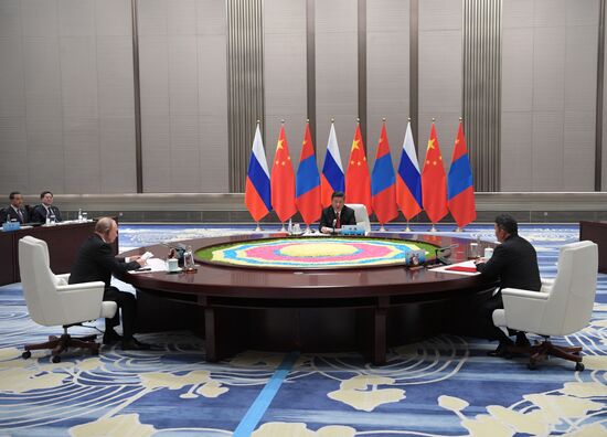 President Vladimir Putin at SCO Summit in China