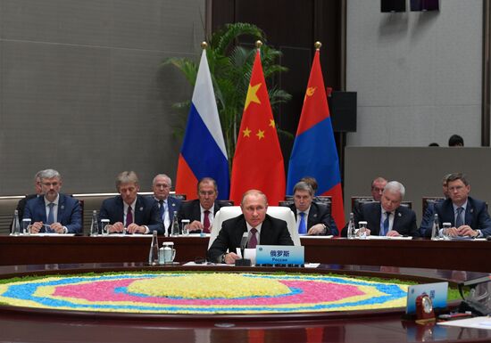 President Vladimir Putin at SCO Summit in China