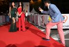 Actress Natalya Bochkareva, left, and designer Anika Kirimova before the premiere of Pushkin. Whiskey. Rock'n'Roll as part of the 29th Kinotavr Open Russian Film Festival in Sochi. Location: Russia, Sochi. Author: Ekaterina Chesnokova/Sputnik. 29th Kinotavr Open Russian Film Festival. Day Seven