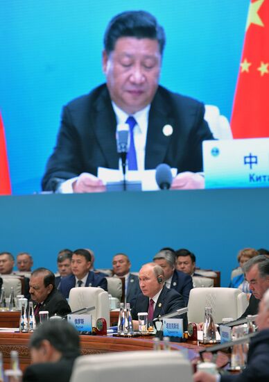 Russian President Putin attends SCO summit in China. Day two