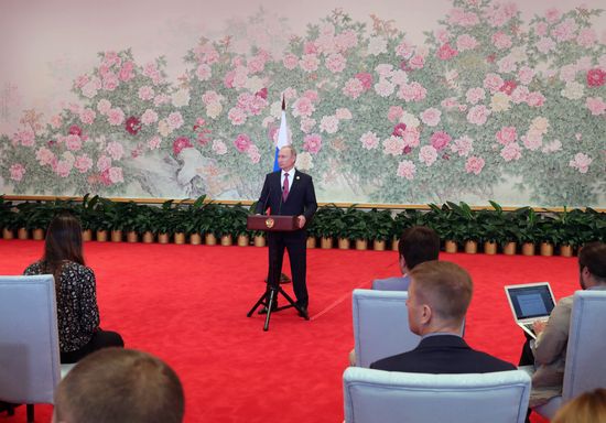 Russian President Putin attends SCO summit in China. Day two