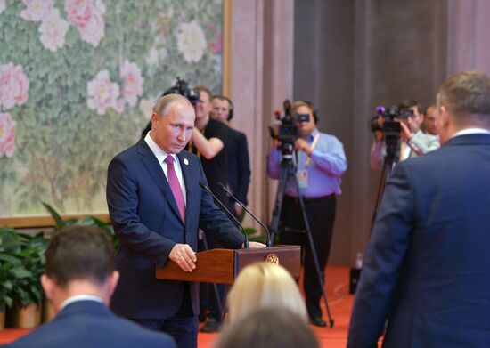 Russian President Putin attends SCO summit in China. Day two