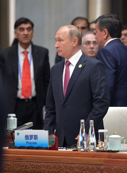 Russian President Putin attends SCO summit in China. Day two
