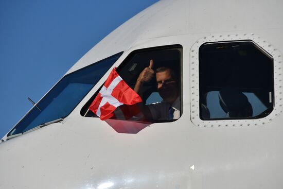Russia World Cup Denmark Arrival