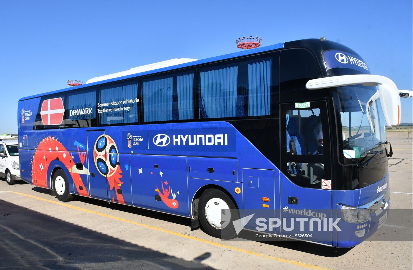 Russia World Cup Denmark Arrival