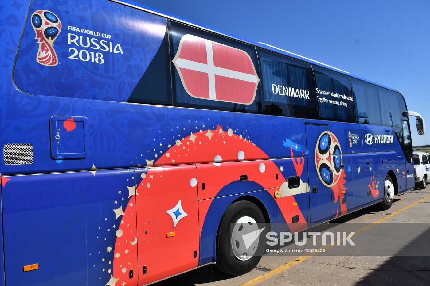 Russia World Cup Denmark Arrival