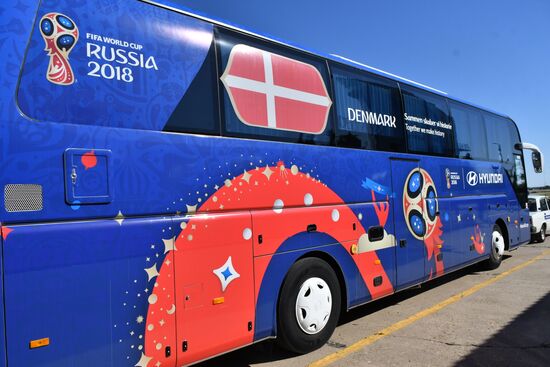 Russia World Cup Denmark Arrival
