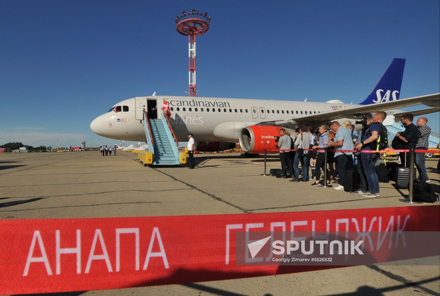 Russia World Cup Denmark Arrival