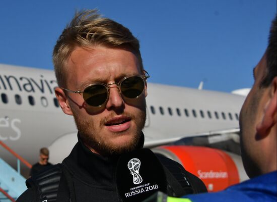 Russia World Cup Denmark Arrival