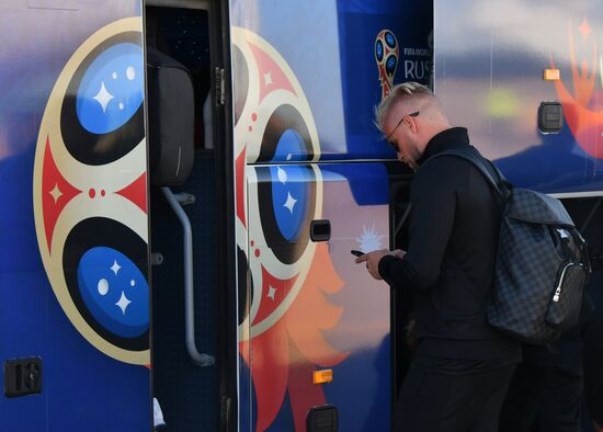 Russia World Cup Denmark Arrival