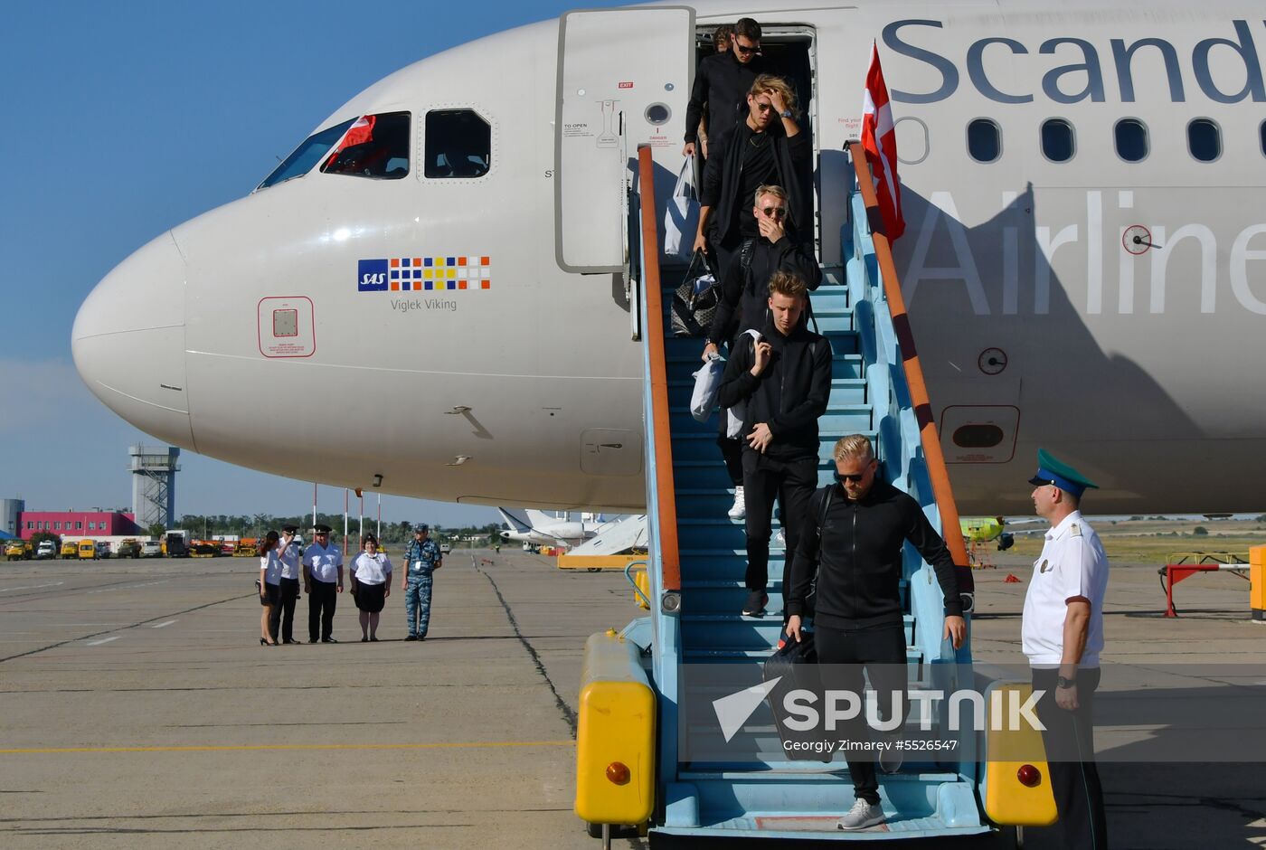 Russia World Cup Denmark Arrival