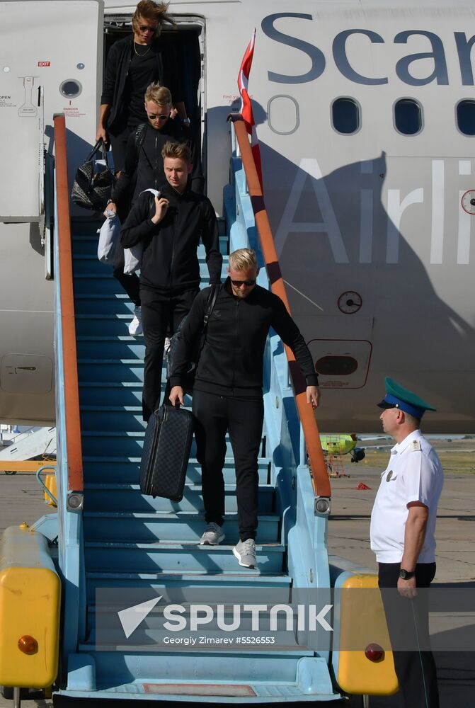 Russia World Cup Denmark Arrival