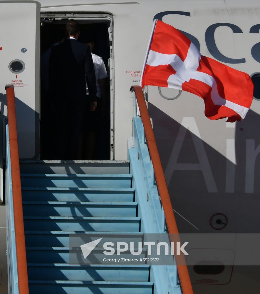 Russia World Cup Denmark Arrival