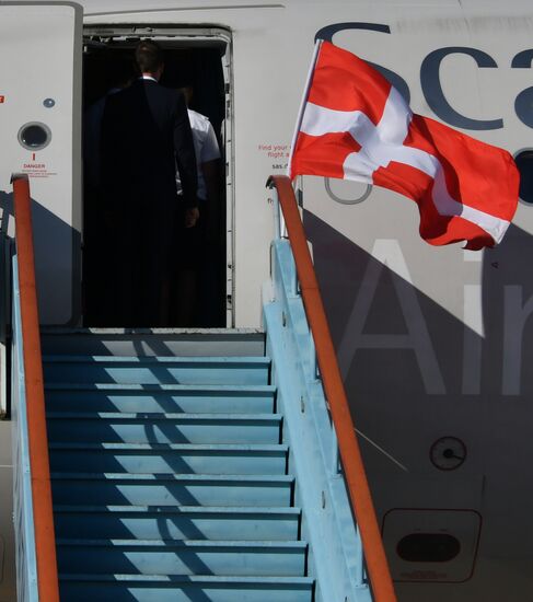 Russia World Cup Denmark Arrival