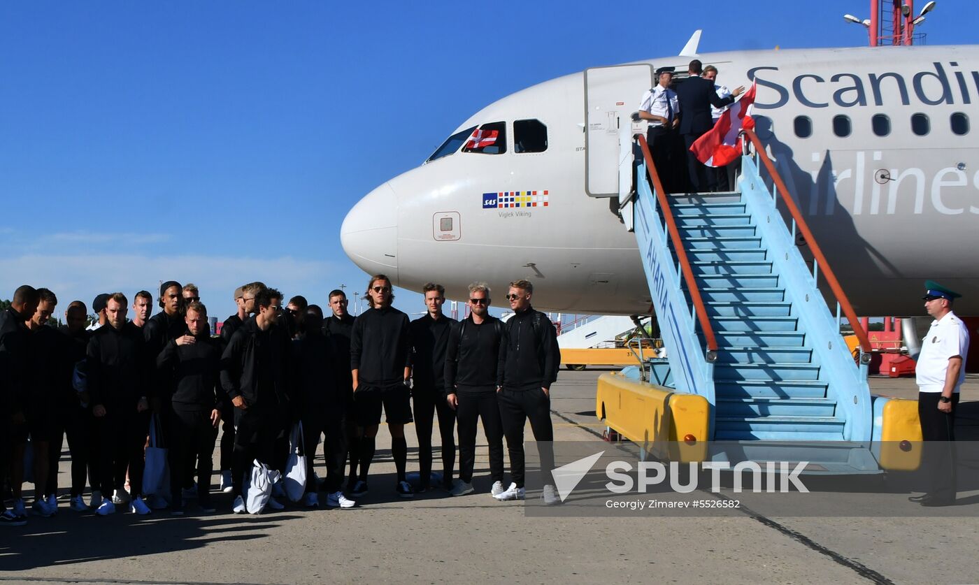 Russia World Cup Denmark Arrival