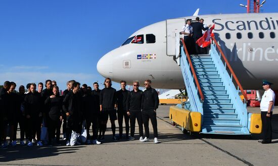 Russia World Cup Denmark Arrival