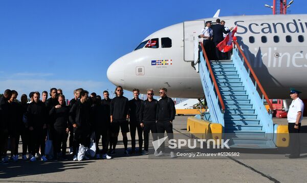 Russia World Cup Denmark Arrival