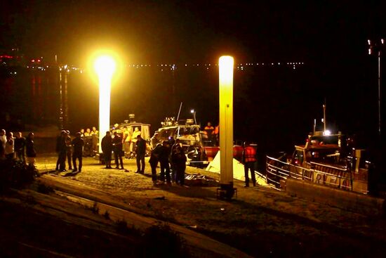 Catamaran collides with barge outside Volgograd