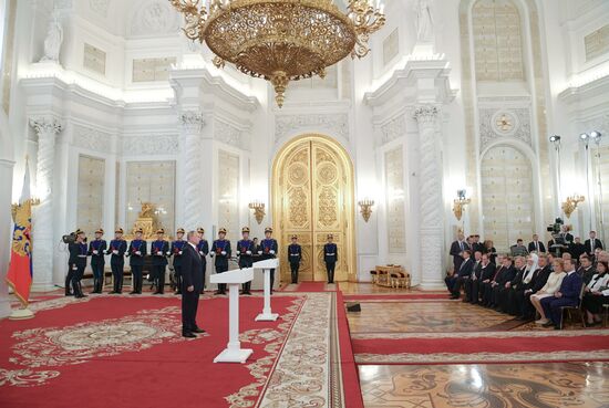 President Vladimir Putin presents national awards in science, literature and arts