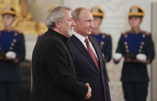 President Vladimir Putin presents national awards in science, literature and arts