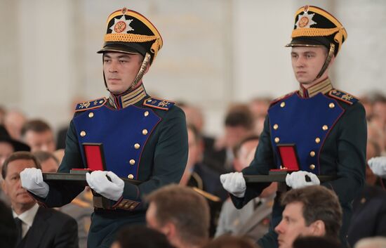 President Vladimir Putin presents national awards in science, literature and arts