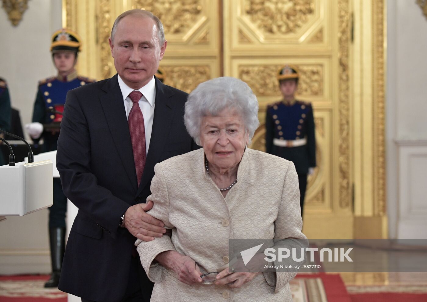 President Vladimir Putin presents national awards in science, literature and arts