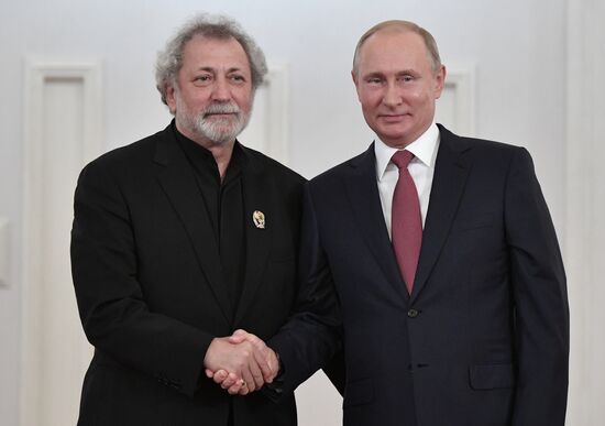 President Vladimir Putin presents national awards in science, literature and arts