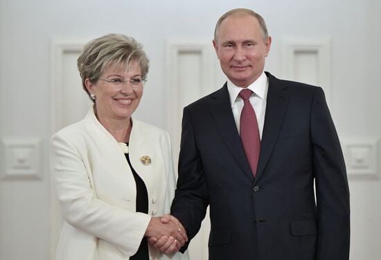 President Vladimir Putin presents national awards in science, literature and arts