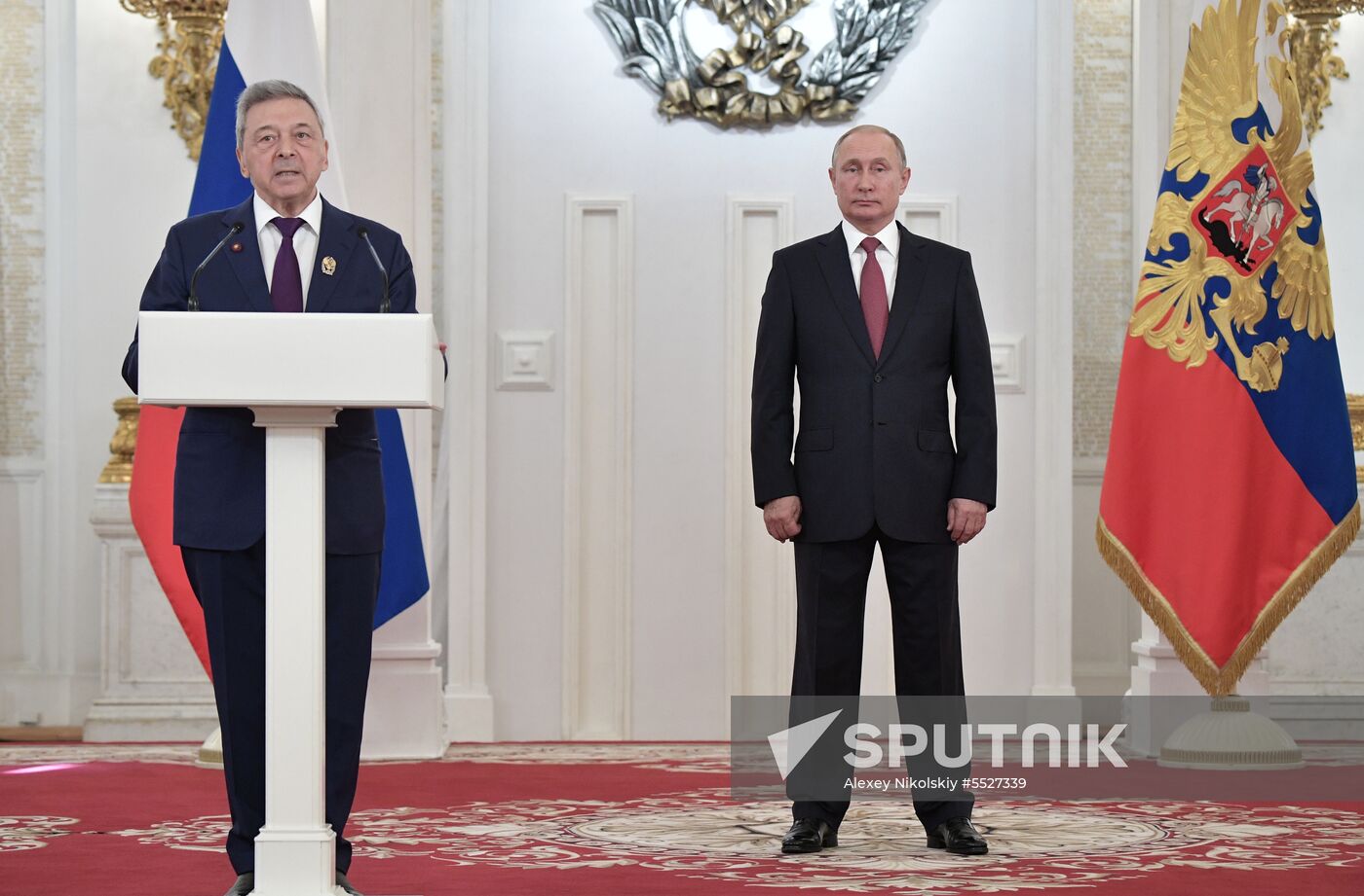 President Vladimir Putin presents national awards in science, literature and arts