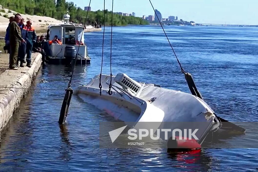 Catamaran collides with barge outside Volgograd