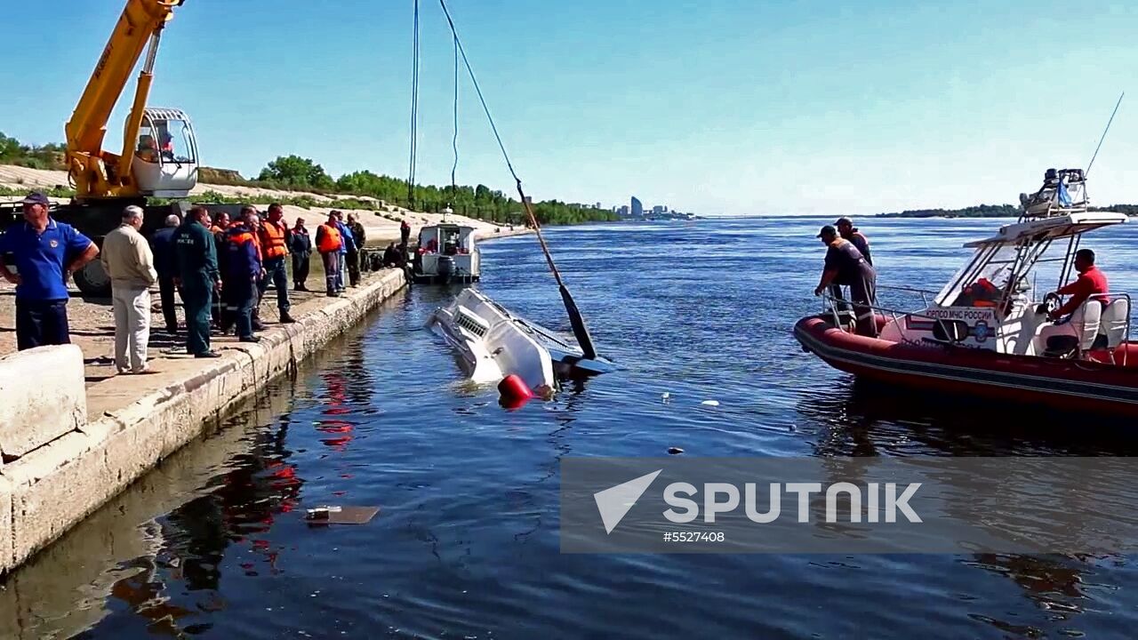 Catamaran collides with barge outside Volgograd