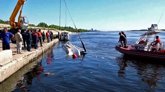Catamaran collides with barge outside Volgograd