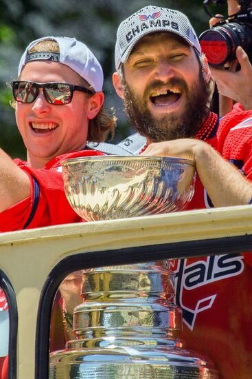 Washington Capitals captain Ovechkin with Stanley Cup