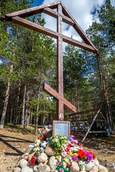 Chapel on Lake Syamozero in Karelia in memory of children killed in storm in 2016