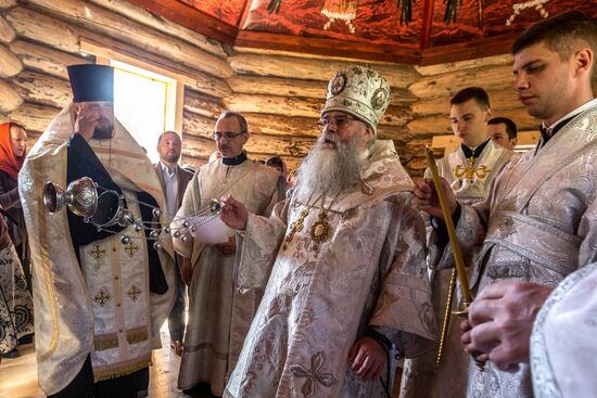 Chapel on Lake Syamozero in Karelia in memory of children killed in storm in 2016