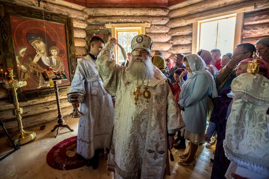 Chapel on Lake Syamozero in Karelia in memory of children killed in storm in 2016