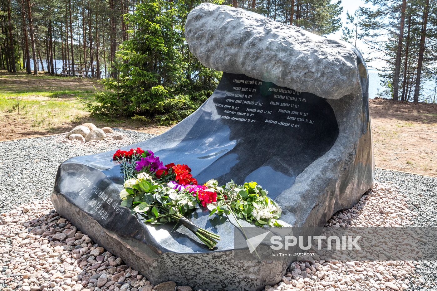 Chapel on Lake Syamozero in Karelia in memory of children killed in storm in 2016