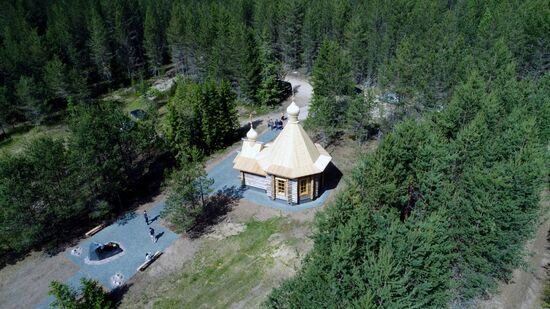 Chapel on Lake Syamozero in Karelia in memory of children killed in storm in 2016