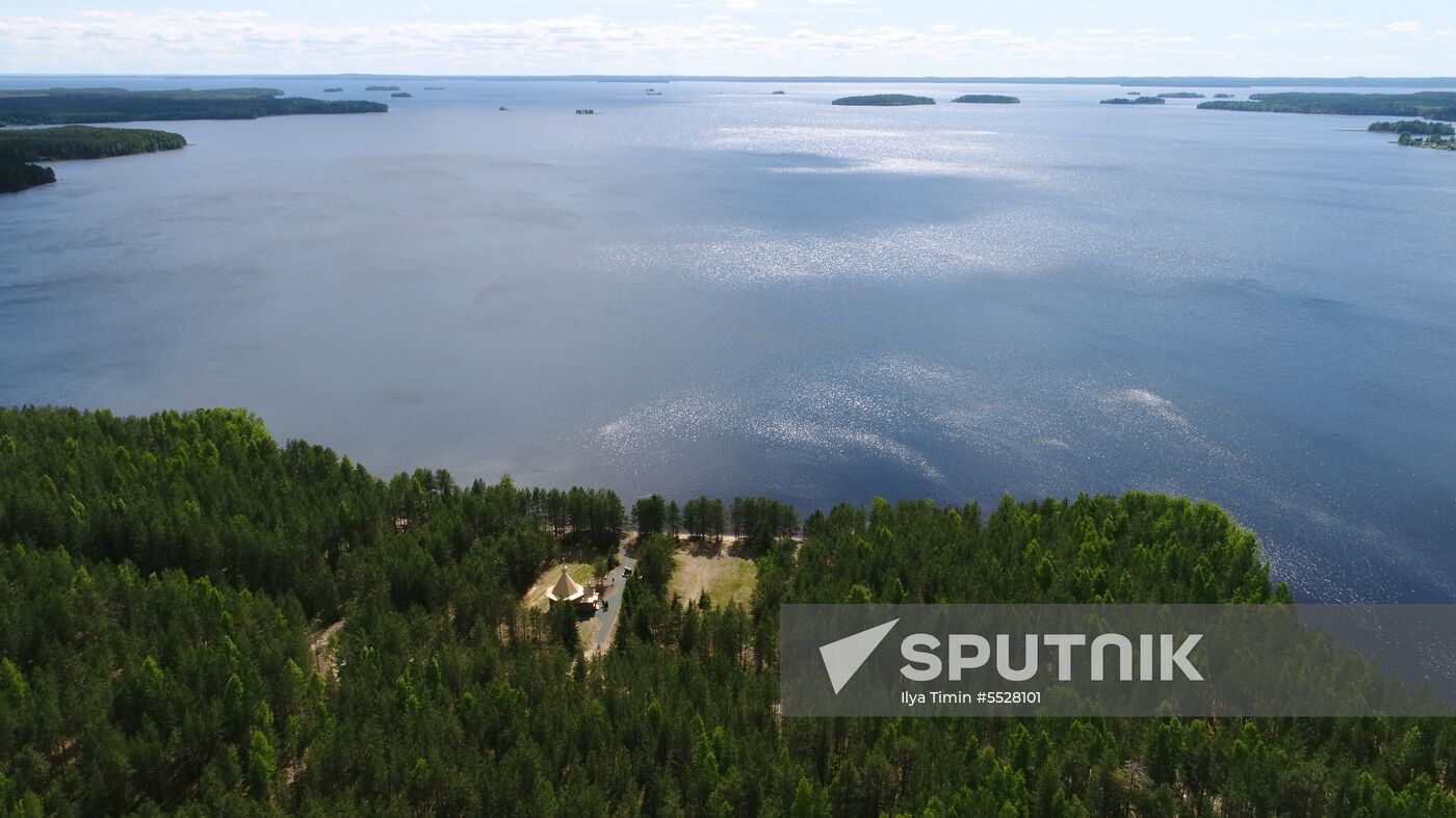 Chapel on Lake Syamozero in Karelia in memory of children killed in storm in 2016