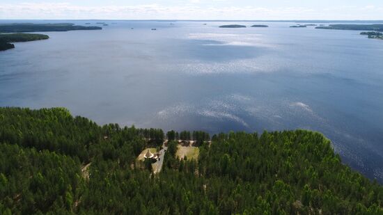 Chapel on Lake Syamozero in Karelia in memory of children killed in storm in 2016
