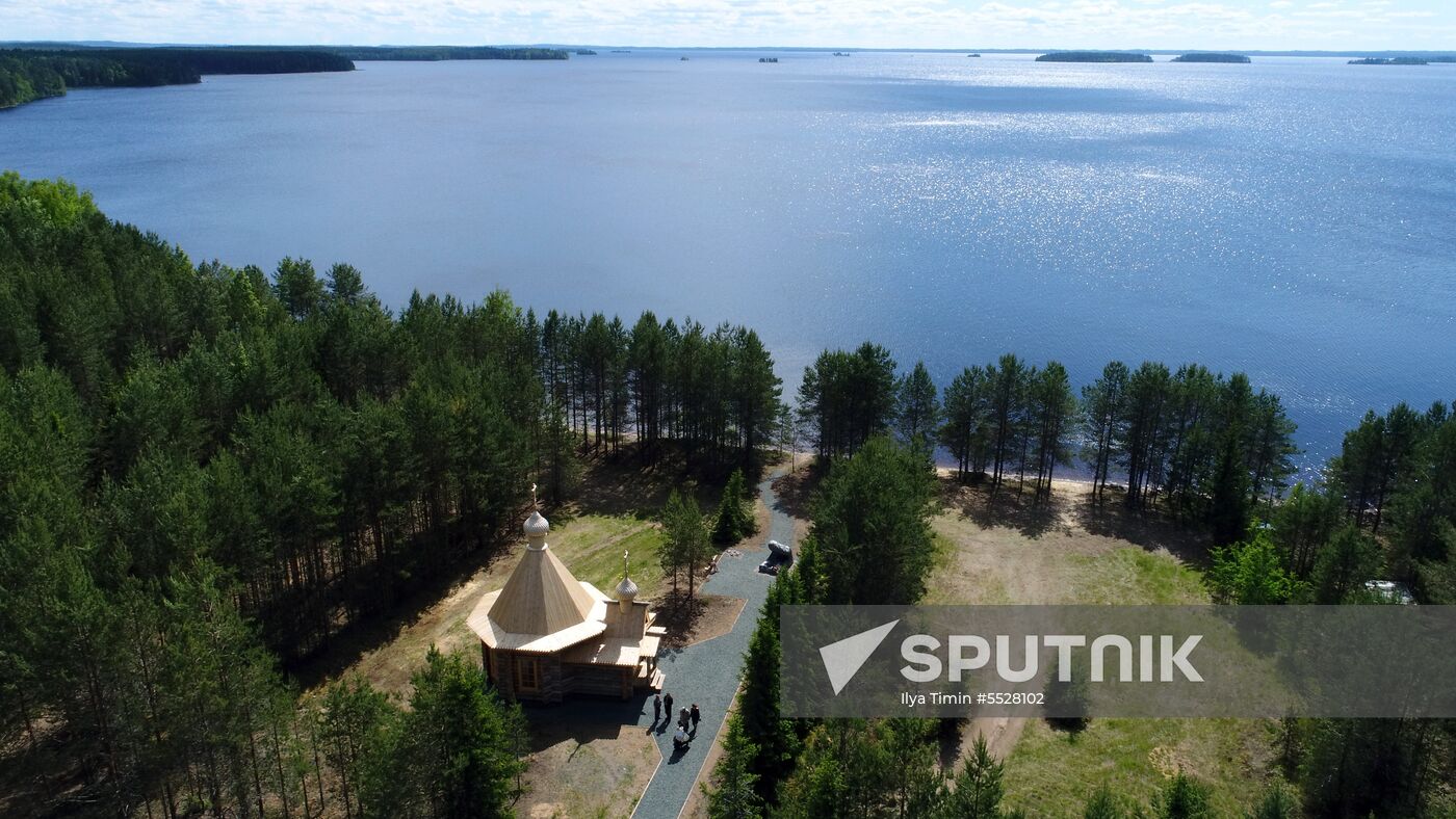 Chapel on Lake Syamozero in Karelia in memory of children killed in storm in 2016