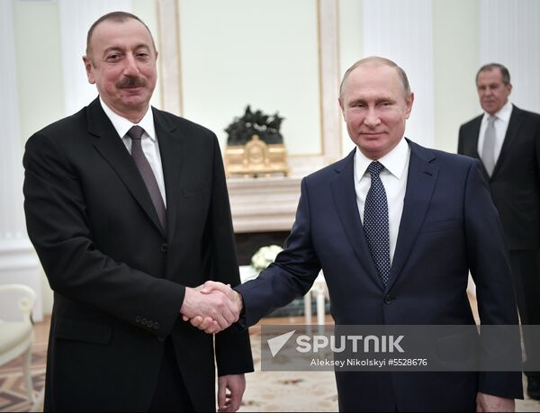 President Vladimir Putin meets with Azerbaijani President Ilham Aliyev