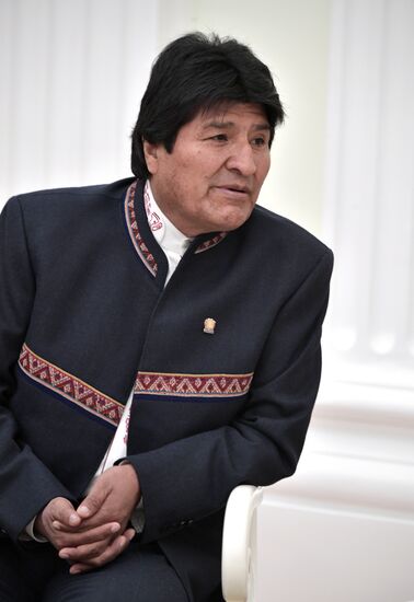 Russian President Vladimir Putin meets with President of Bolivia Evo Morales