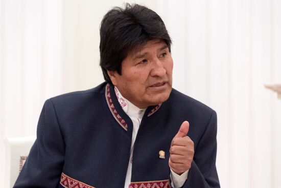 Russian President Vladimir Putin meets with President of Bolivia Evo Morales