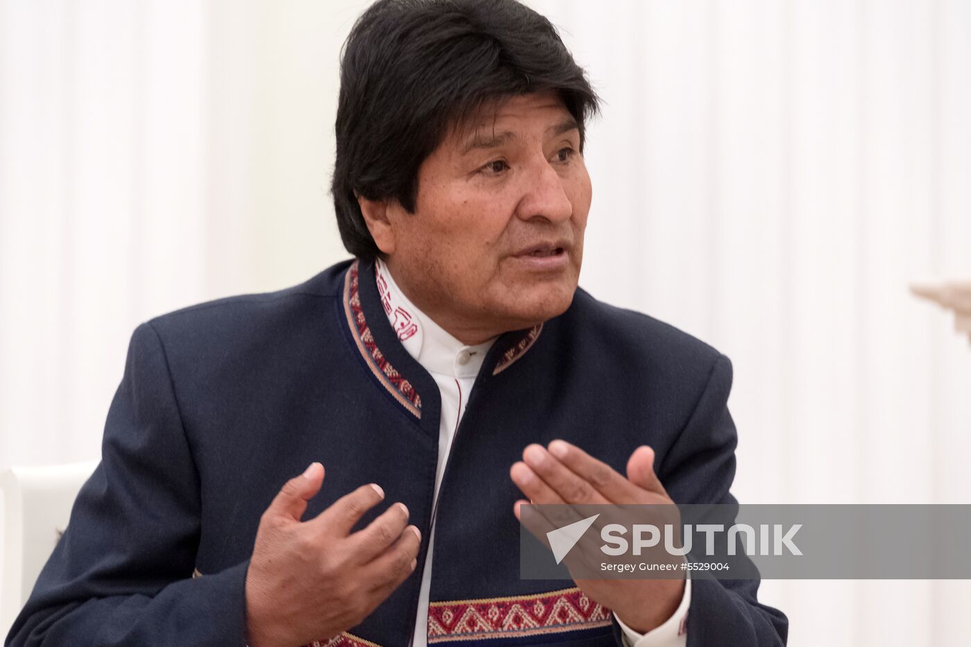 Russian President Vladimir Putin meets with President of Bolivia Evo Morales