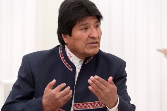 Russian President Vladimir Putin meets with President of Bolivia Evo Morales